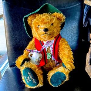 Hermann Mohair Musical Teddy Bear Germany Oktoberfest Display Toy #1142.